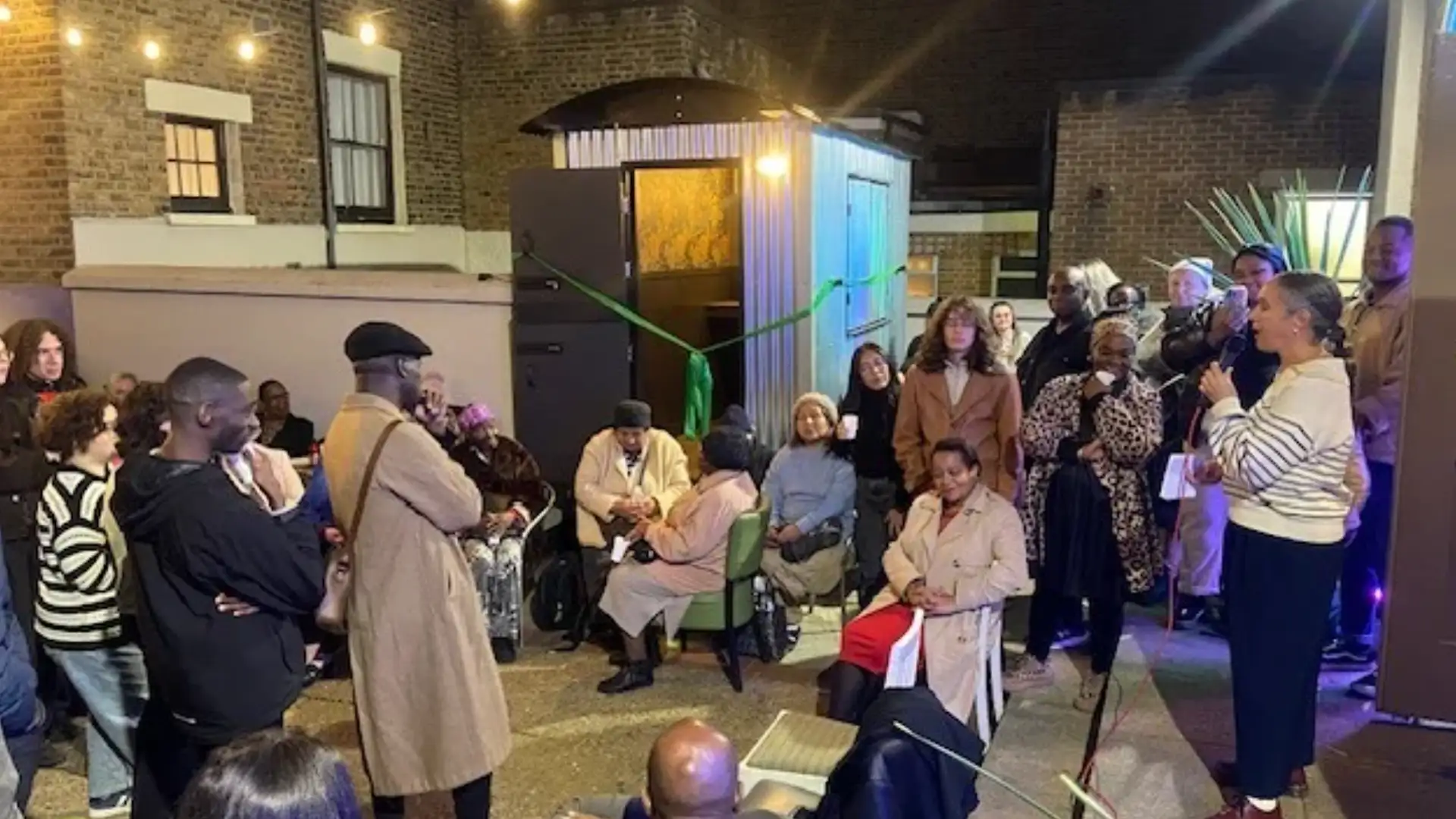 People singing in a church